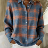 Laura™ | Camicetta a quadri in maglia in tonalità tenui