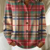 Lina™ | Camicetta a quadri in maglia in tonalità tenui