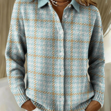 Clara™ | Camicetta a quadri in maglia in tonalità tenui