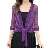 Cardigan autunnale con lacci radioso - Eleganza pura di BIANCA