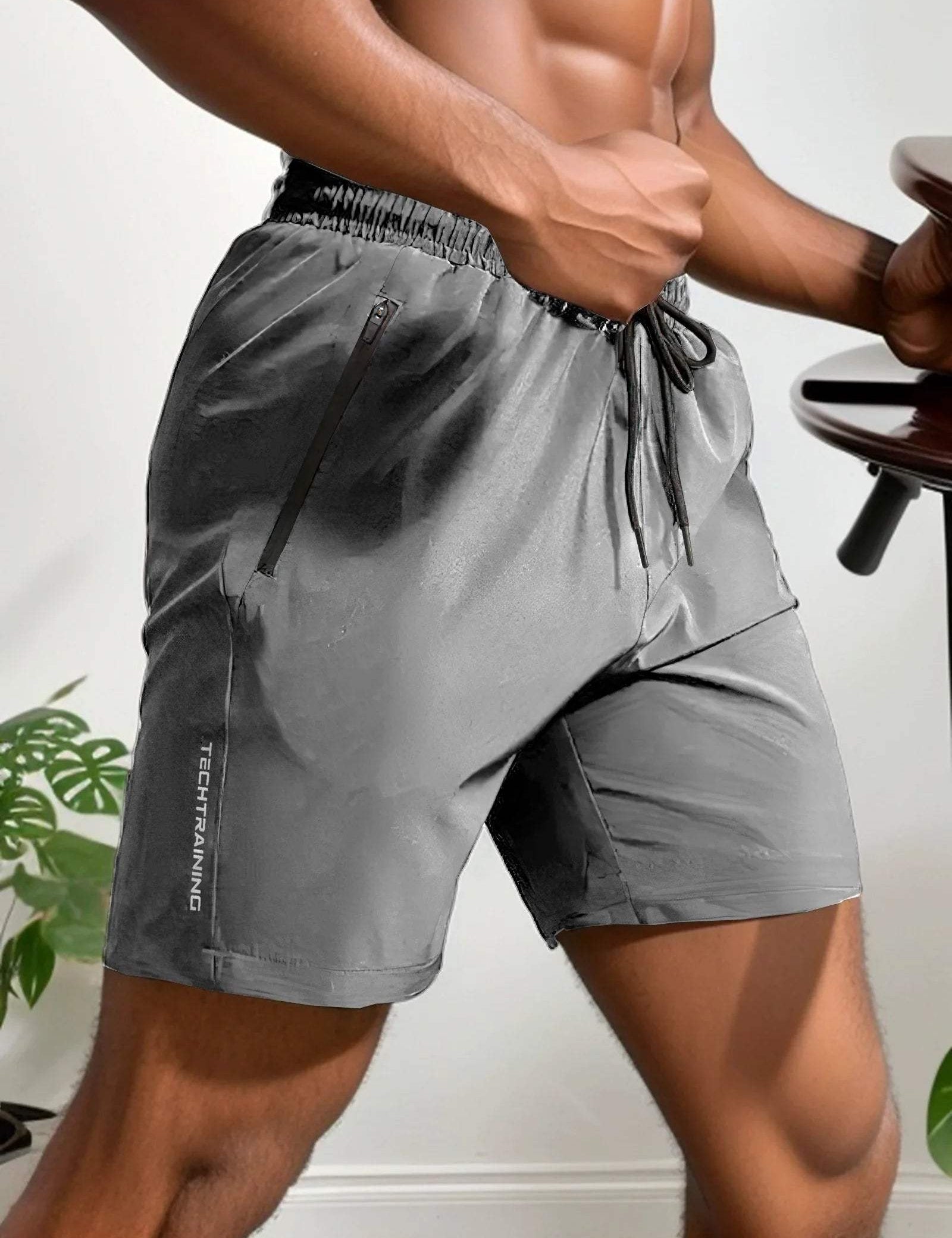 Uomini - Pantaloncini Estivi - Traspiranti e Elasticizzati - Chiusura con Cerniera