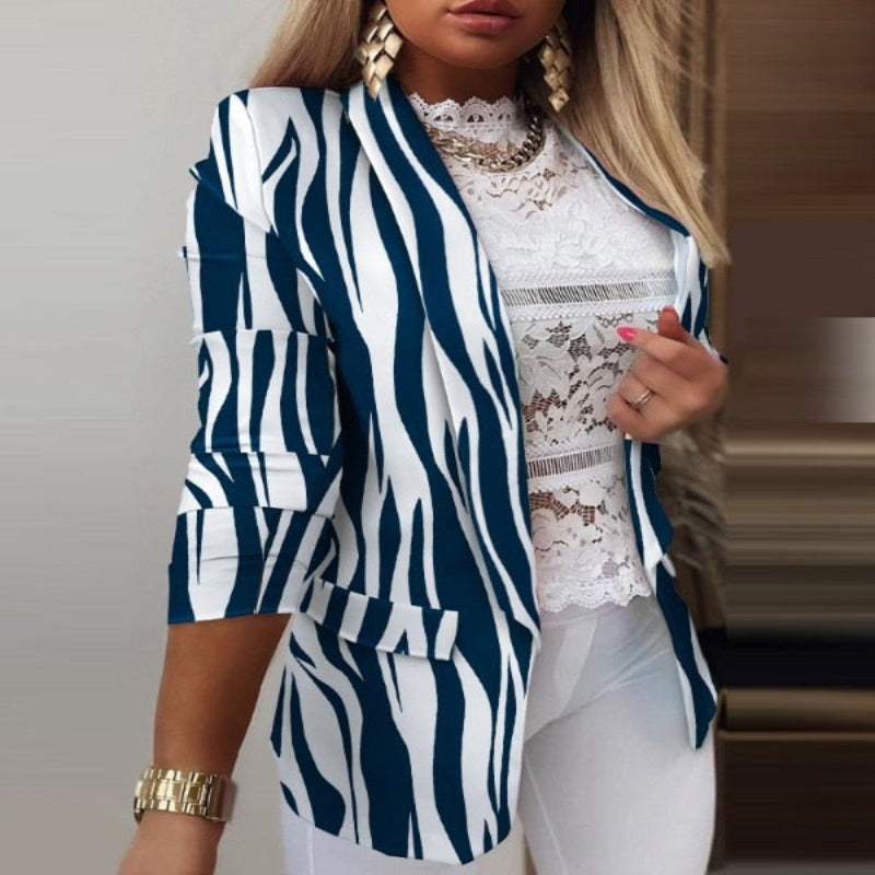 Thanea | Blazer tie-dye a maniche lunghe autunnale da donna