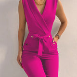 Migliora il tuo stile autunnale con la tuta JODY Chic con scollo a V