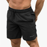 Uomini - Shorts Estivi - Tessuto Leggero Traspirante - Cintura Elastica con Cordone - Lunghezza Media