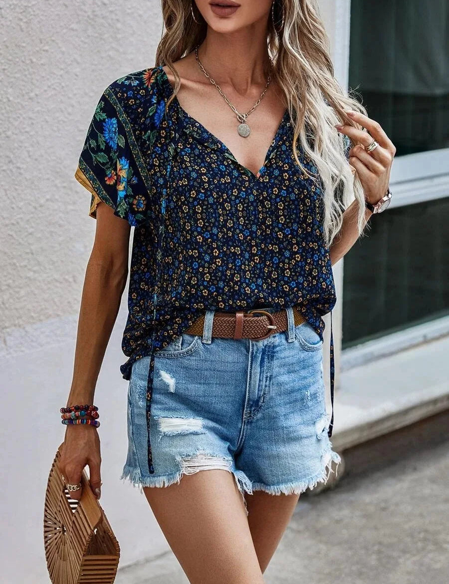 Paige | Camicetta autunnale con design floreale e vestibilità lusinghiera