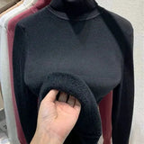 ARGENTO | Caldo maglione invernale a collo alto foderato in pile