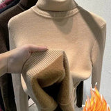 ARGENTO | Caldo maglione invernale a collo alto foderato in pile