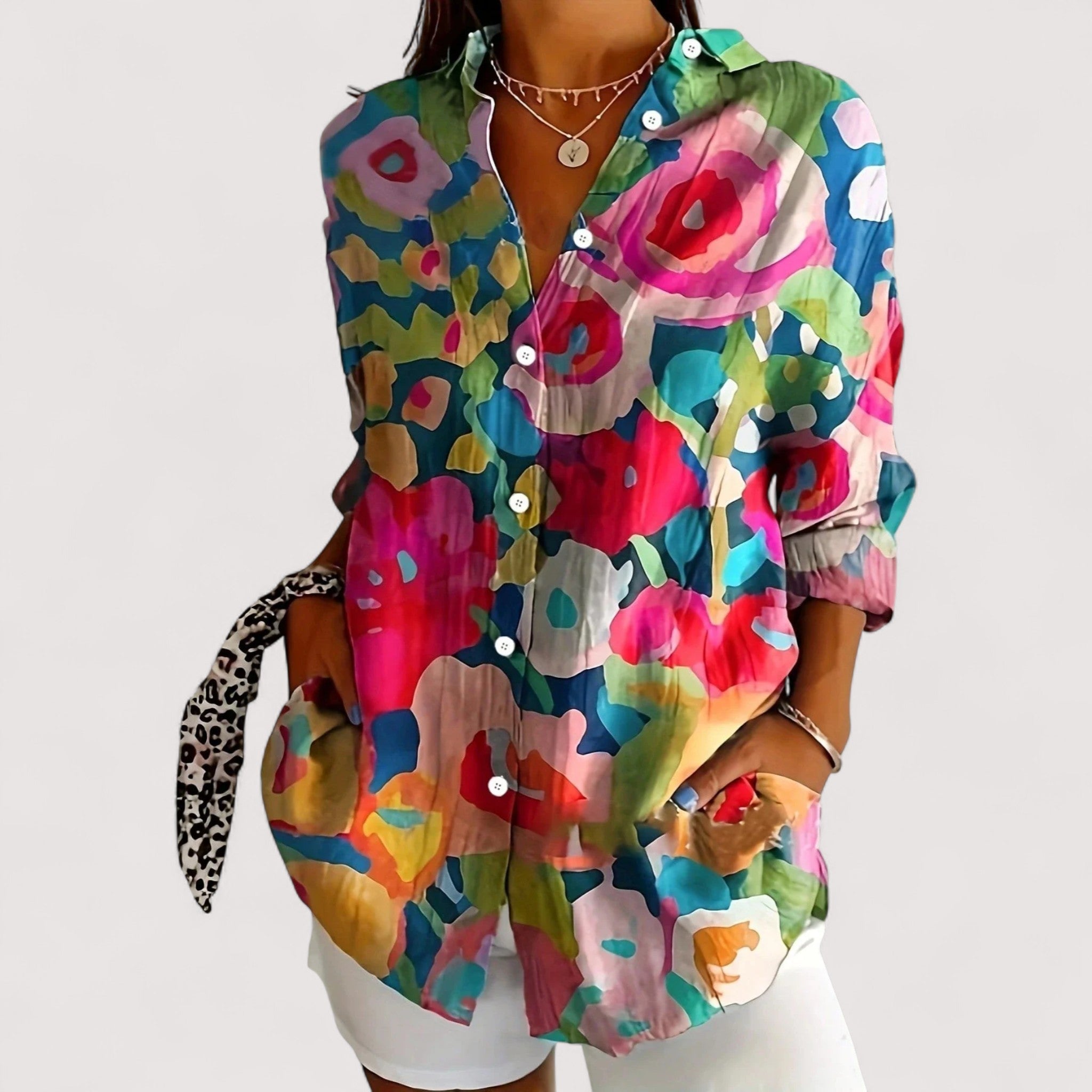 Annika™ | Blusa colorata con stampa