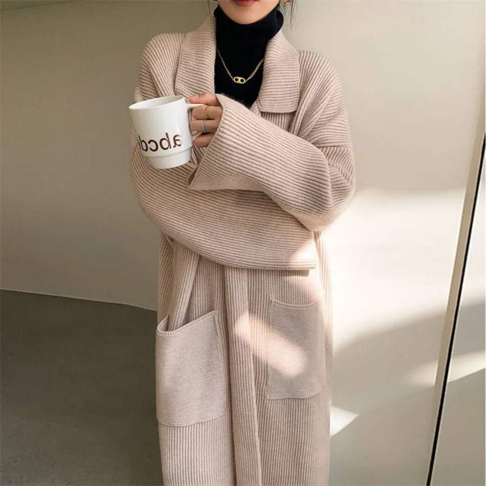 Coralina | Cardigan lungo invernale comodo e alla moda
