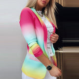 Thanea | Blazer tie-dye a maniche lunghe autunnale da donna