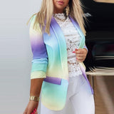 Thanea | Blazer tie-dye a maniche lunghe autunnale da donna