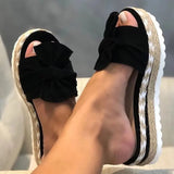 Beatitudine scarlatta | Sandali estivi chic con adorabile dettaglio fiocco per l'estate