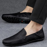 ENZO | Mocassini estivi italiani in pelle PU da uomo