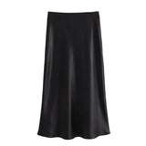 Migliora il tuo stile autunnale con la gonna lunga elastica a vita alta Addison