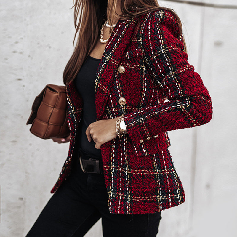 Elena | Blazer a quadri autunnale e senza tempo da donna