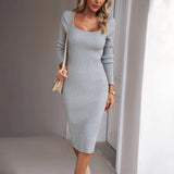 Elegante e chic: maxi abito autunnale in cotone Britney
