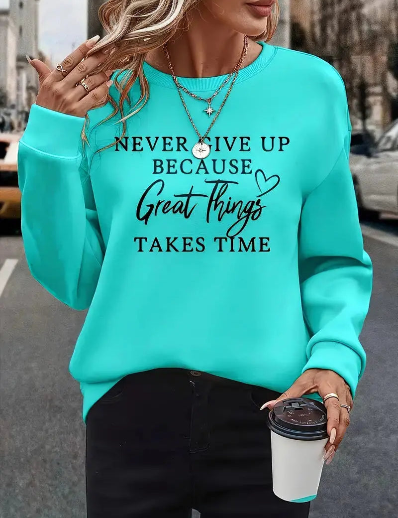 Stella | T-shirt autunnale alla moda con grafica sorprendente delle lettere