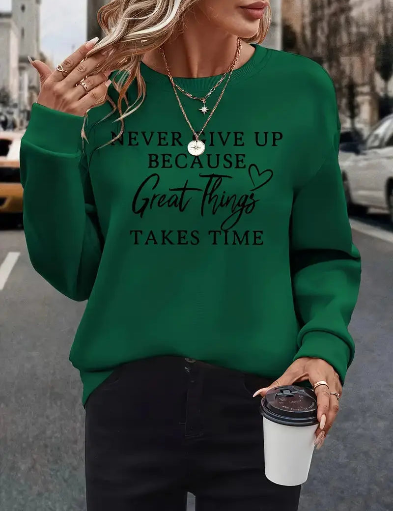 Stella | T-shirt autunnale alla moda con grafica sorprendente delle lettere