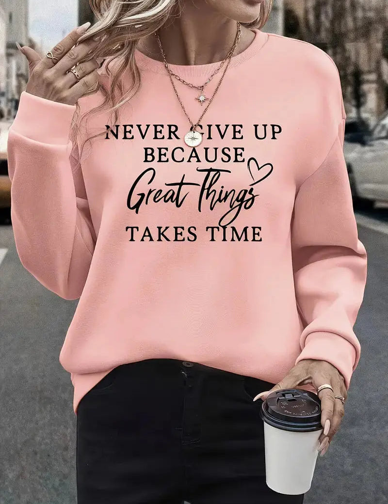 Stella | T-shirt autunnale alla moda con grafica sorprendente delle lettere