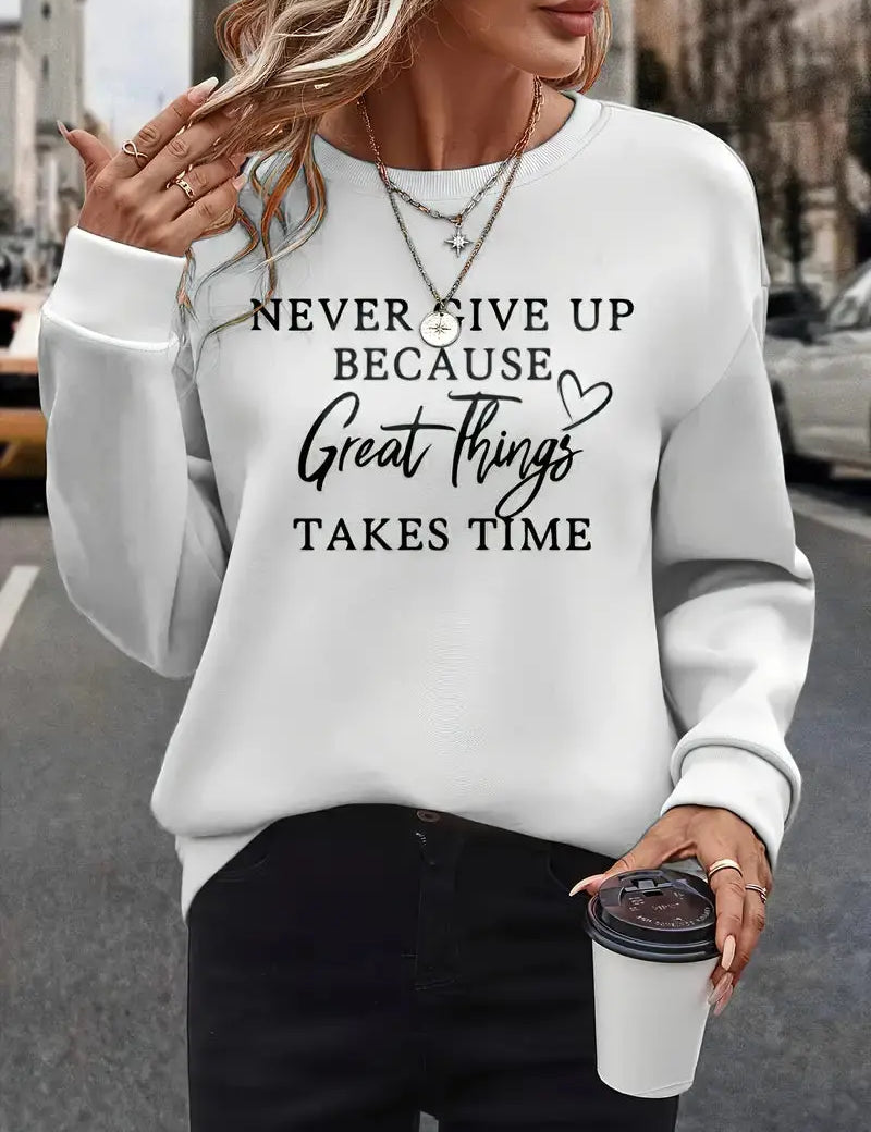 Stella | T-shirt autunnale alla moda con grafica sorprendente delle lettere