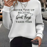 Stella | T-shirt autunnale alla moda con grafica sorprendente delle lettere