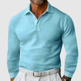 Steve | Polo a maniche lunghe in maglia Elite Texture Autunnale