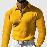 Steve | Polo a maniche lunghe in maglia Elite Texture Autunnale