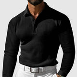 Steve | Polo a maniche lunghe in maglia Elite Texture Autunnale