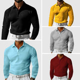 Steve | Polo a maniche lunghe in maglia Elite Texture Autunnale