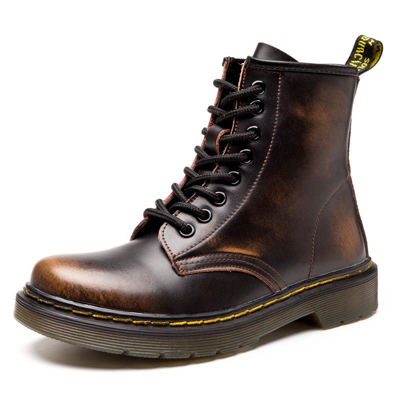 Stivali da Uomo in Pelle Resistente con Suola Antiscivolo Ideali per Autunno e Inverno