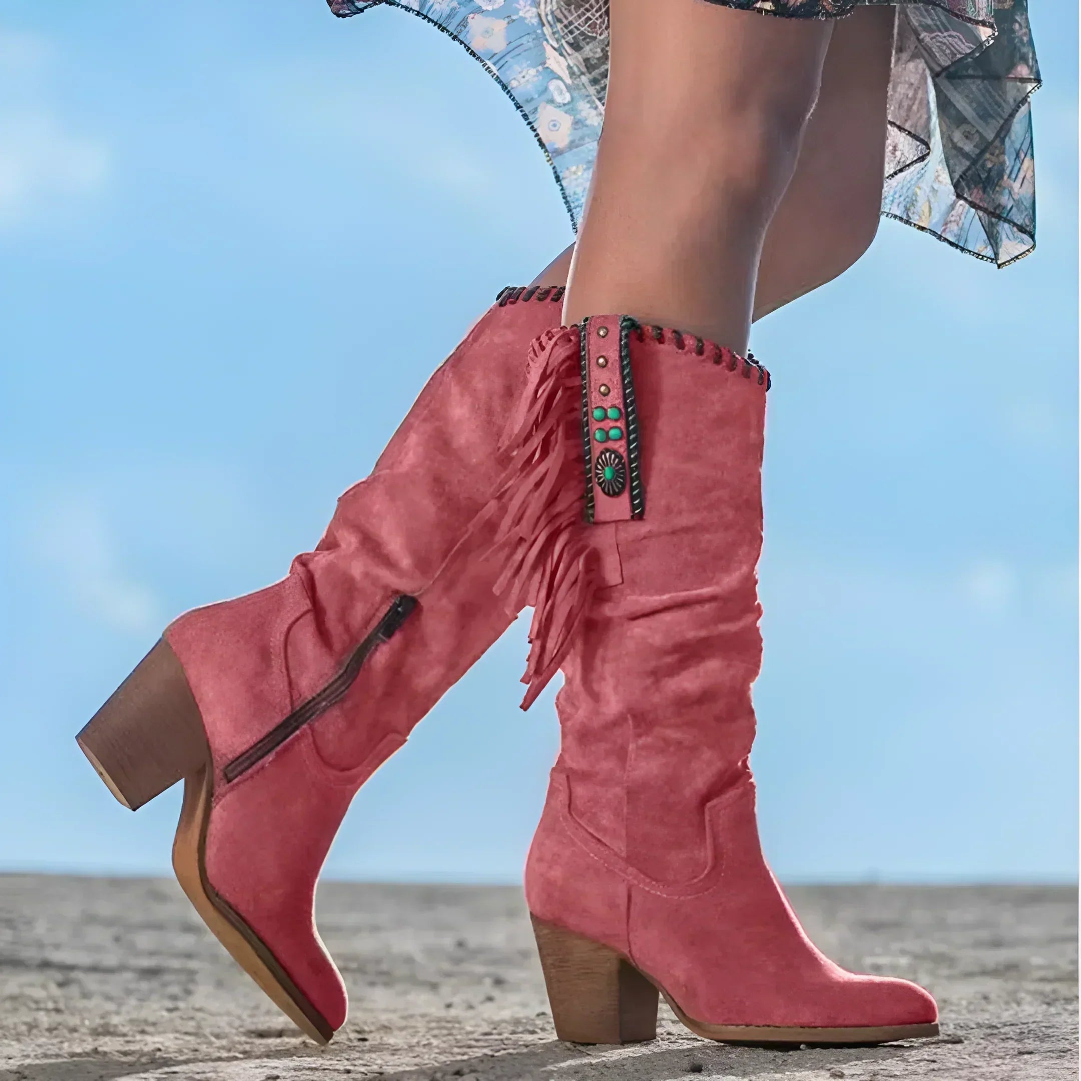 Stivali da cowboy Boho Western da donna | Al polpaccio | Edizione Autunnale