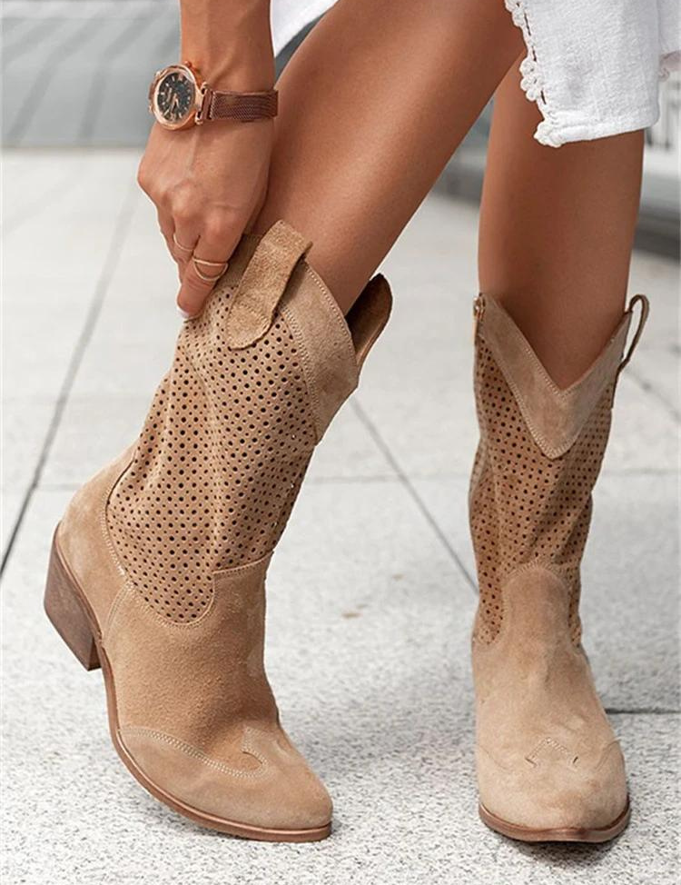 Stivali da cowboy classici da donna | Traspiranti e adatti per l'autunno