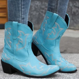 Stivali da cowboy ricamati per donna | Autunno