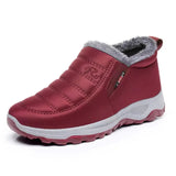 Stivali invernali alla moda per donna con cerniera | Slip-on caldi