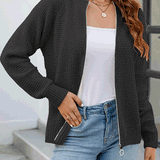 Elegante cardigan autunnale con cerniera BRITANY per un'eleganza senza sforzo