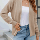 Elegante cardigan autunnale con cerniera BRITANY per un'eleganza senza sforzo