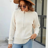 Elegante cardigan autunnale con cerniera BRITANY per un'eleganza senza sforzo