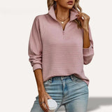 Eleganza autunnale: maglione con zip a coste