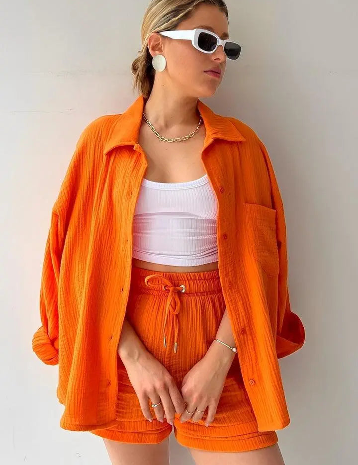 Elegante set estivo di top e pantaloncini abbinati HAZEL