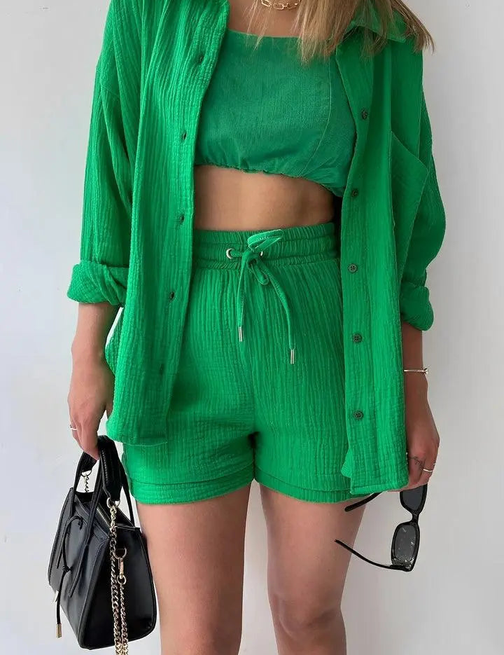 Elegante set estivo di top e pantaloncini abbinati HAZEL