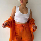 Elegante set estivo di top e pantaloncini abbinati HAZEL