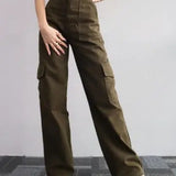Eleganti pantaloni cargo da donna con pratiche tasche di AYLA per l'autunno