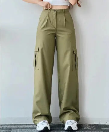 Eleganti pantaloni cargo da donna con pratiche tasche di AYLA per l'autunno