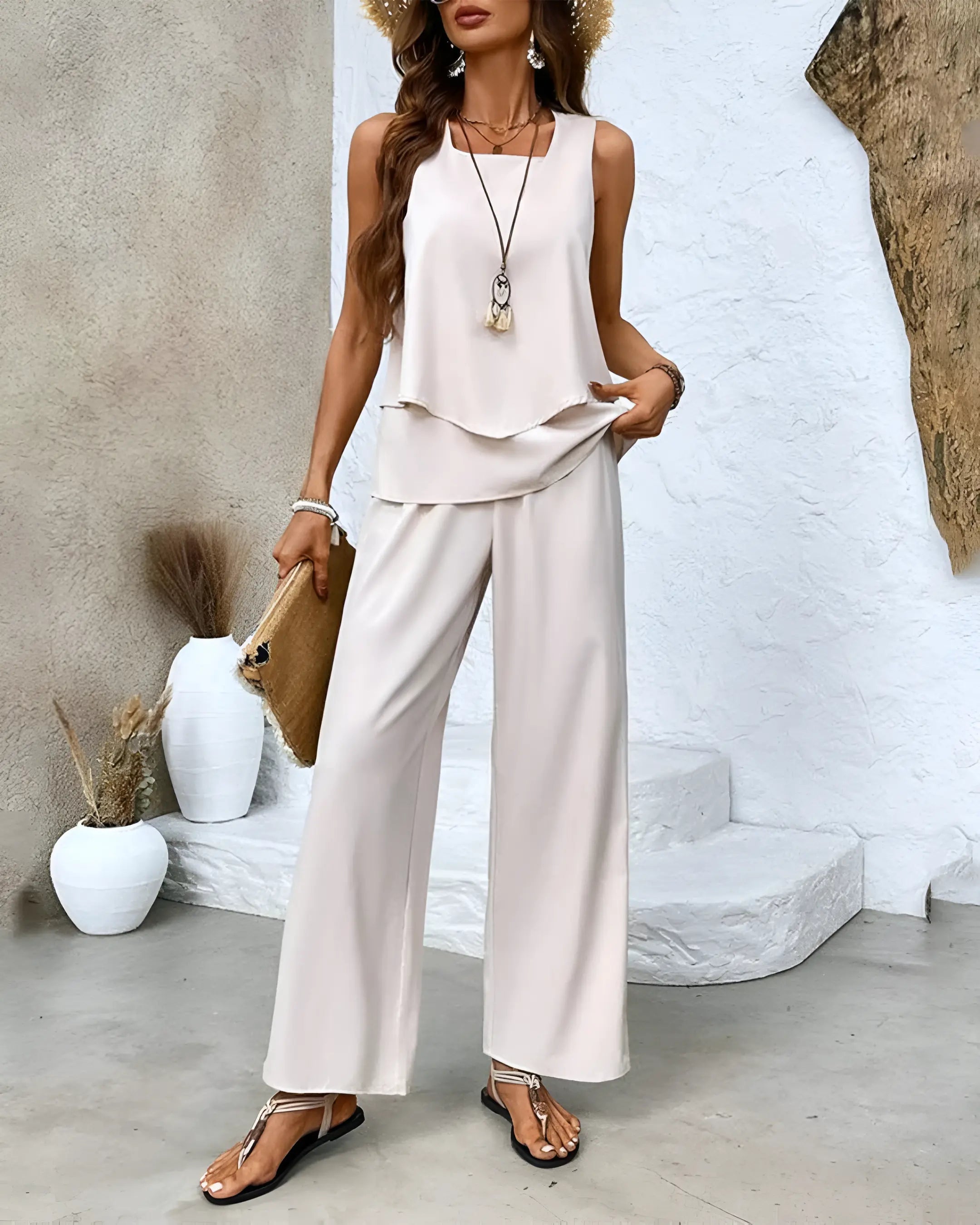 Completo autunnale chic in due pezzi di Tiffany per l'autunno