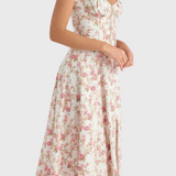 Betania | Abito a corsetto midi autunnale comodo ed elegante