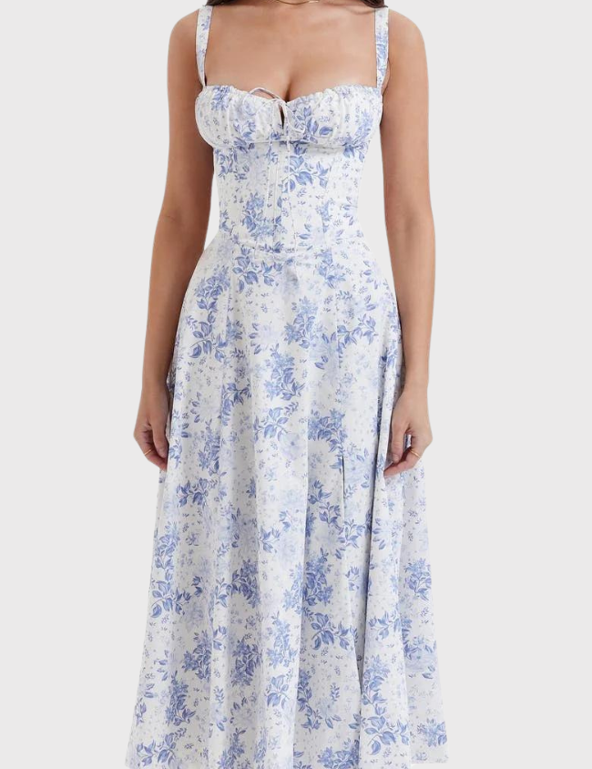 Betania | Abito a corsetto midi autunnale comodo ed elegante