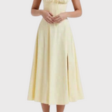 Betania | Abito a corsetto midi autunnale comodo ed elegante