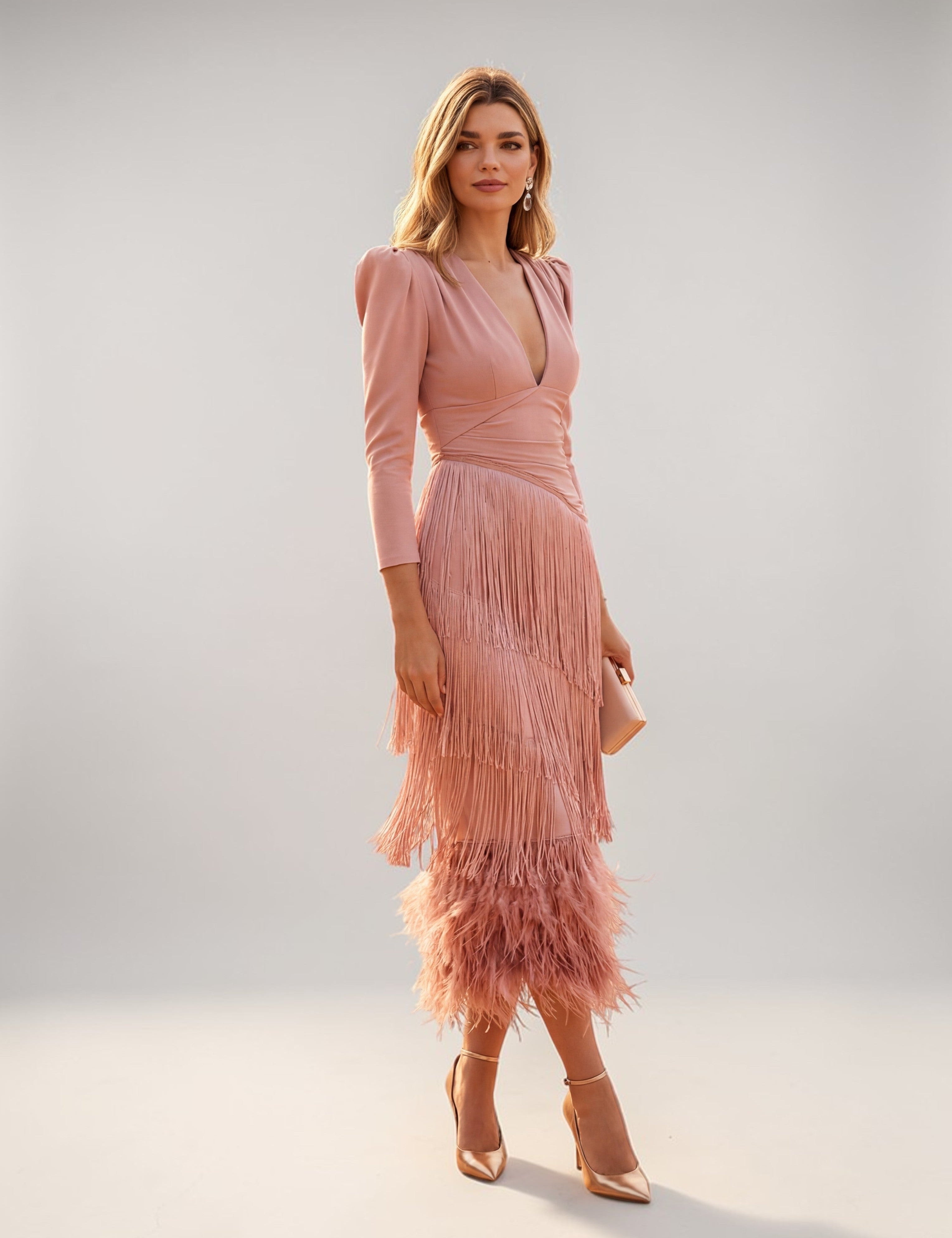 Sofia | Abito con Frange Elegante