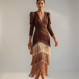 Sofia | Abito con Frange Elegante