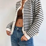 VAIDA | Cardigan autunnale a righe con bottoni